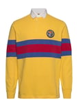 Classic Fit Striped Jersey Rugby Shirt Tops Polos Long-sleeved Yellow Polo Ralph Lauren