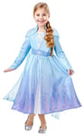 Rubie's Official Disney Frozen 2, Elsa Deluxe Dress, Childs Costume, Size Age 9-10 Years
