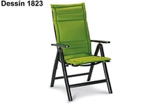 Best Soft-Line 1823 Coussin de Chaise à Dossier Haut en Polyester/Coton Vert 120 x 50 x 4 cm