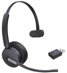 Yealink WH64 Hybrid Mono Teams Headset Trådlös Huvudband Kontor/callcenter Micro-USB Bluetooth Svart