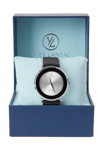 Yves Lansac Klocka med läderarmband WS8317 Svart