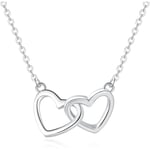 Personligt damhalsband, hjärtformat hänge, ingår till din dotter och din mamma. Födelsedag, jul, mors dag, alla hjärtans dag