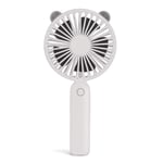 Cute Cartoon Mini Handheld Fan Portable USB Charging Fan Air Cooler for Student Dormitory Home Office Use 19x9x3.5cm-White