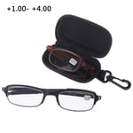 Ultra-light Folding Reading Glasses Presbyopia Resin Lens +1.00 Red + 3.5