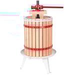 TecTake Pressoir à Baies Fruit jus Manuel Presse mécanique Pommes vin en Bois de chêne Toile à pressoir Incluse - diverses Tailles au Choix - (18 litres | no. 402020)