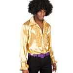 Boland- Chemise disco avec volants, argent, pour hommes, déguisement, chemise de fête, Schlagermove, années 70, fête de thème, carnaval