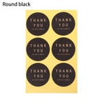 Labels Stickers Thank You Paper Sticky Black Round