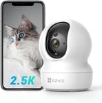 EZVIZ 2.5K 4MP Smart Indoor Security Camera Wireless, Baby Pet Monitor with Sma