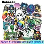 50Pcs/Pack Alien Graffiti Stickers ET Cartoon Stickers For Motorcycle Luggage Laptop Bicycle Skateboard Waterproof Pegatinas