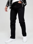 Levi's 505 Regular Fit Jeans - Black 37743 - Black, Black, Size 36, Inside Leg R=32 Inch, Men