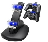 DUAL USB CHARGER DOCKING STATION CHARGING STAND FOR PLAYSTATION 4 PS4 CONTROLLER