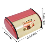 (Red)Metal Bread Box For Kitchen Countertop Large Capacity Bread Bin Holder G DT
