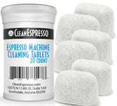 Espresso Machine Cleaning Tablets for Sage Machines + 6 Charcoal Replacement Water Filtres - Model SAG+6 - Espresso Machine Accessories by CleanEspresso