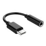 Adapter USB-C to 3.5mm Audio Jack Black