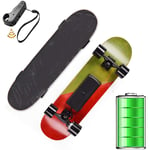 Zwy Multiple Designs Electric Skateboard Long Board with Remote Control, Remote Control Skateboard Toy, Electric Power Board High-Speed 7-Layer Maple Electric Long Board Best Gift for Adults Sports