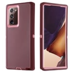 Smartelf Case for Samsung Galaxy Note 20 Ultra Heavy Duty Shockproof Drop Protection Dual Layer Protective Cover for Galaxy Note 20 Ultra,No Screen Protector-Purple/Pink