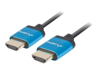 Lanberg - Premium hög hastighet - HDMI-kabel - HDMI hane till HDMI hane - 1.8 m - svart - stöd för 4K, stöd för 1080p