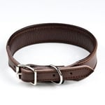 Feel Leather Basic Wide Halsb&aring;nd Brun (3,5 x 60 cm)