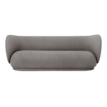Ferm Living - Rico Sofa 3-Seater Brushed Warm Grey - Soffor