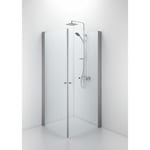 Contura Shower Space dusjdør, 57 cm, klart glass, aluminium profil