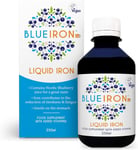 Blueiron Liquid Iron Supplement with Nordic Blueberries + Vitamin C, Vitamin B1