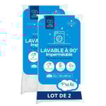 Lot de 2 Protèges matelas Bébé - 60x120 cm - Alèse Imperméable et Micro Respirante - Lavable à 90°C - Souple et Silencieux