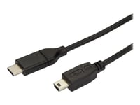 Startech.Com Usb C To Mini Usb Cable - 6 Ft / 2M - M/M - Usb 2.0 - Mini Usb Cord - Usb C To Mini B Cable - Usb Type C To Mini Usb (Usb2cmb2m) - Usb-Kabel - 24 Pin Usb-C (Hane) Till Mini-Usb Typ B (Hane) - Thunderbolt 3 / Usb 2.0 - 2 M - Svart