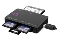 NÖRDIC USB 7 i 1 kortleser 5 Gbps SD MicroSD CF SDXC SDHC MicroSDXC MicroSDHC MMS TF