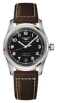 LONGINES L34104530 SPIRIT 37 mm Black Dial Brown Leather Watch