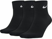 NIKE Socks 3 Pack Sports Ankle Logo Socks Men's  UK 11-14 Black R662-9