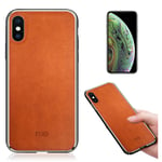 Apple NXE iPhone Xs genuine leather case - Brown Brun