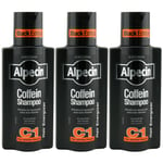 Alpecin C1 Black Edition Caffeine Shampoo 3 x 250 ML Hair Energizer
