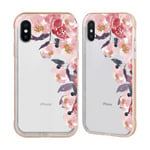 Official Monika Strigel Rose My Garden Gold Fender Case Compatible for Apple iPhone X/iPhone XS