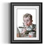 Barba Prints - Boy Shaving With A Straight Razor 13x18 cm