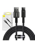 Baseus Tungsten Gold Cable USB to USB-C 100W 2m (black)
