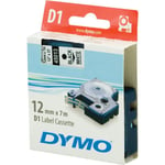DYMO Dymo D1 Tape Black On White 12mm X 7m (45013)