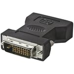 Goobay 33901 Adaptateur DVI-I/DVI-D nickelé - Prise femelle DVI-I Dual-Link (24+5 broches) > Connecteur DVI-D Dual-Link (24+1 broches)