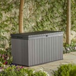 Keter Garden Storage Box Grey Outdoor Furniture Storage Lock Box 380 L/570 L vid