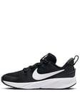 Nike Younger Kids Star Runner 4 Running Trainers, Black/White, Size 11 Younger