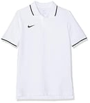 Nike Kids Y Polo Tm Club19 Ss Polo Shirt - White/(Black), Small