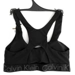 CALVIN KLEIN Bralette | Black Sports Bra | Comfy Support Gym Top | Size Small