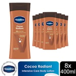 Vaseline Intensive Care Body Lotion Cocoa Radiant for Dry Skin 400ml, 8 Pack