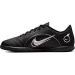 Nike Jr. Mercurial Vapor 14 Club IC Little/Big Kids' Indoor/Court Soccer Shoes, Black/Metallic Silver-Medium Ash, 38.5 EU