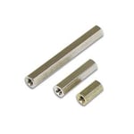 Distansskruv i metall, M3, inv/inv, 25 mm, 4-pack