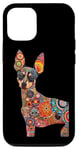 Coque pour iPhone 13 Pro Min Pin Mini Pinscher Miniature Doberman Fantaisie Coloré