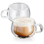 Judge Double Walled Glassware Set Of 2 Piece Cappuccino Glass Set 225ml JDG30