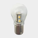 1852-Marine LED-lampa 1852-Marine, 10 - 36 V DC, 1.6 W, Ø25 x 48 mm, BA15D, med varmvitt sken, 2-pack