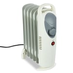 6 Fin Portable Electric Oil Filled Radiator Heater 800W Adjustable Temperature