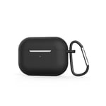 Airpod Pro Coque de Protection en Silicone Souple avec Porte-clés pour Apple Airpods Pro Charging Case Homme Femme Génération Compatible Cadeau Noir