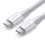 Ugreen USB-C till USB-C kabel 100W PD QC, 2m - Vit